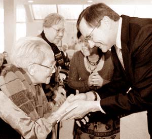 A gentleman showing Respect for elders