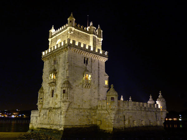 Tower of Belem at night