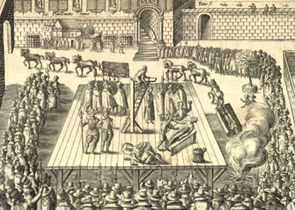 Gunpowder plot conspirators were quickly executed
