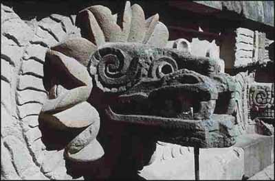 Aztec serpent god Quetzalcoatl