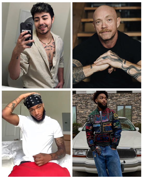 FTM transgender influencers, all with tattoos