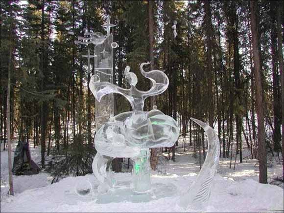 An elaborate ice statue