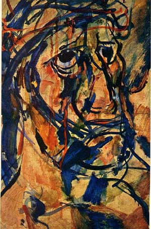 A criminal Christ painted by Rouault