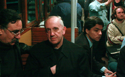 Cardinal Bergoglio subway