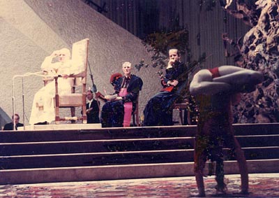 Bikini Clad Acrobat in the Vatican