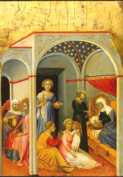 Natividad de María, por Andrea di Bartolo