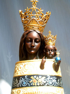 A statue of Our Lady of Loreto