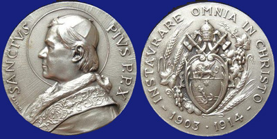 St. Pius X, medal