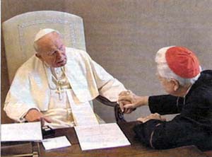 Cardinal Law with John Paul II