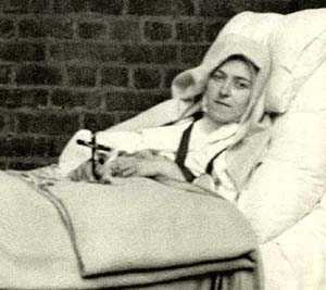 St. Therese of Lisieux on her death bed