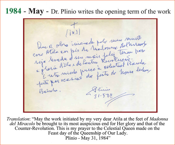 homage of Dr. Plinio to Atila Guimaraes