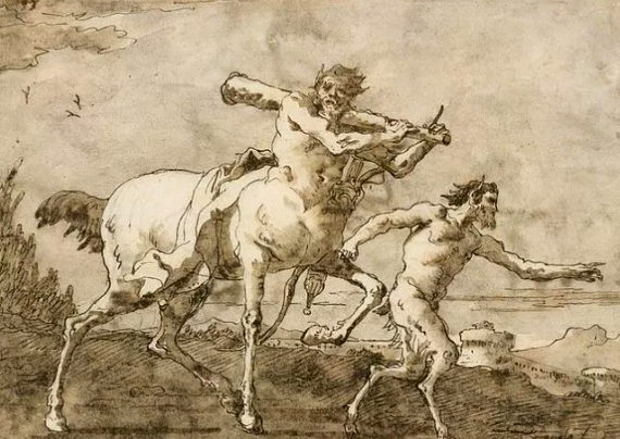centaurs and satyr