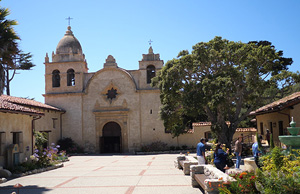 Mission San Carlos Borromeo, view of the Basilica