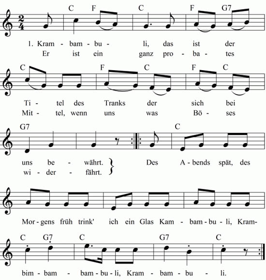 Krambambuli sheet music