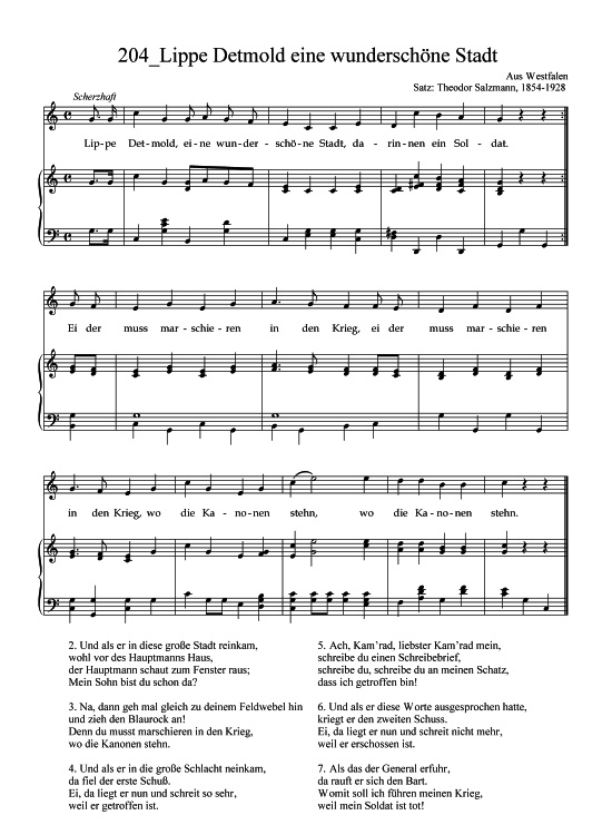 Soldier of Lippe-Detmold sheet music
