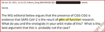Dishonest Covid email