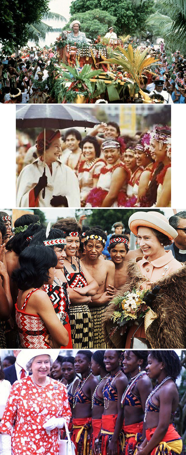 Queen Elizabeth visiting natives 2