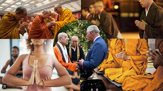 Charles with Buddhists