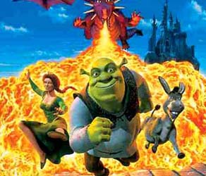 an advertisement poster for Shrek