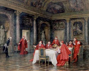 A Late Dinner Guest at the Vatican, by Frank Moss Bennett