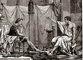 Aristotle teaching Alexander the Great