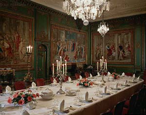 A formal dinner table in Germany