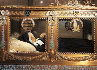The incorrupt body of St. Bernadette, Lourdes