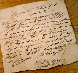 A letter from a civil war soldier