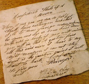 civil war letter