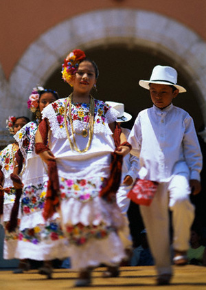Mexican children wearing Sunday dress