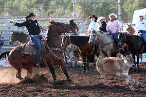 Cowgirls in a rodeo