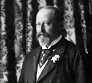 Photograph of King Edward VII in an ascot tie