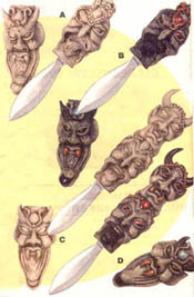 various demonic knives