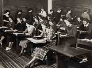 Young ladies studying Latin in 1936