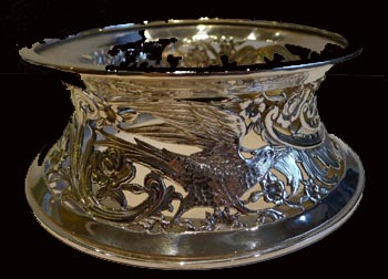 A silver Irish napkin ring from the 18th century