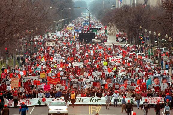 march for life 2013 on Constitution Avenue