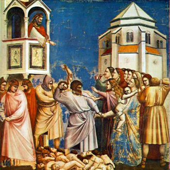 A middle ages depiction of the Slaughter of the Innocents