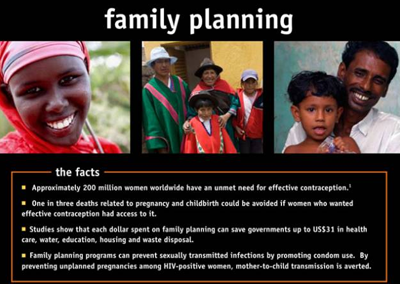 Propoganda for contraception and family planning