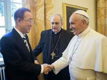 Ban Ki Moon Pope Francis