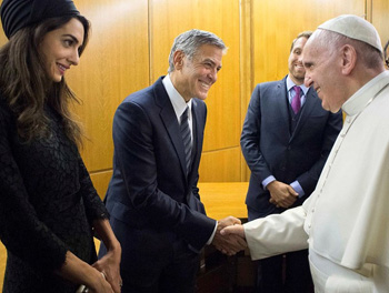 clooney amal pope francis