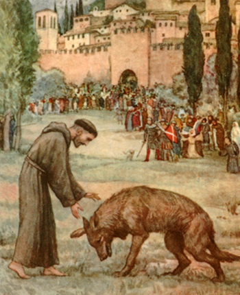 St Francis and the Wolf of Gubbio