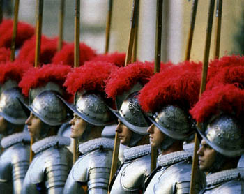 Swiss Guards in armor