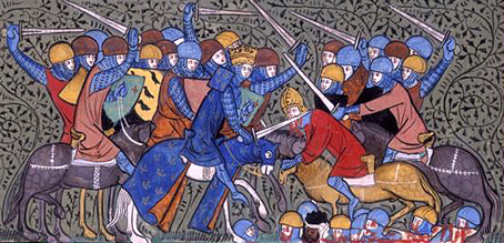 Charles Martel defeats the Saracens