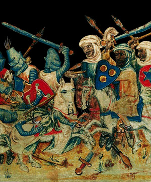Crusader battle with Muslims