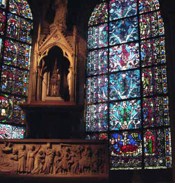 Suger stain glass windows