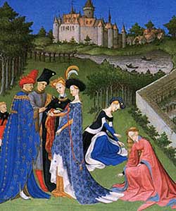 Nobles in a hun Book of hours