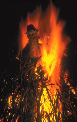 Guy Fawkes night bonfire