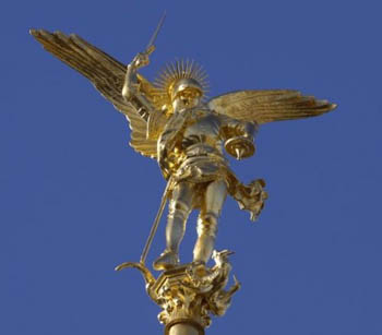 michael st mont michel archangel statue saint mount abbey apparition soars above traditioninaction history