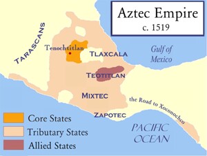 Map of the aztec empire