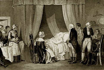 Washington on his deathbed